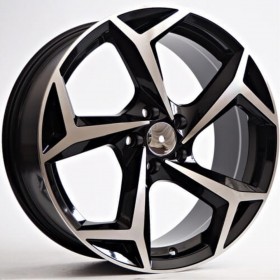 VW STYLE 5340 5X100/5X112 Black Face Machined REPLICA 14"