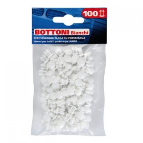 Lampa Πλαστικά Κουμπώματα-Τάπες για Βίδες Πινακίδας Λευκές 100τμχΚωδικός: 19914 