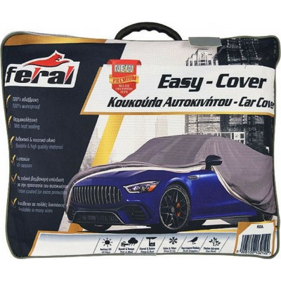 Feral Κουκούλα Αυτοκινήτου Αδιάβροχη Premium Easy Cover XL με Τσάντα Μεταφοράς 533x178cmΚωδικός: 13213 
