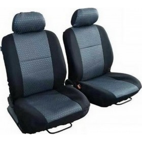 Μπροστινά Καλύμματα Αυτοκινήτου 2τμχ Πολυεστερικό Γκρι