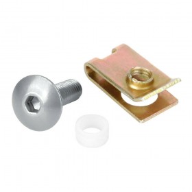 Lampa Κιτ Τοποθέτησης Fairings με Βίδες, Κλιπ &amp Ροδέλες Ασημί 10τμχ