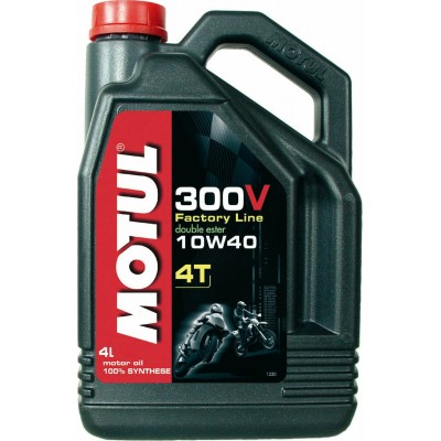Motul 300V Factory Line Road Racing Συνθετικό Λάδι Μοτοσυκλέτας για Τετράχρονους Κινητήρες 10W-40 4lt
