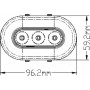 Eval Υποβρύχιο Φως LED 12/24 12W V 6LED 96,2 x 59,2 W 22 mm