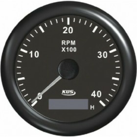 Eval Ψηφιακό Ωρόμετρο - Στροφόμετρο 4000Rpm Ανοξείδωτο ΜαύροΚωδικός: 04517-INOX 