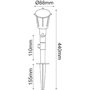 Aca Φωτιστικό Led Καρφωτό KERTS660B