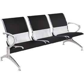 Κάθισμα Αναμονής 3 Θέσεων Μαύρο 181x58x77cmΚωδικός: Ε503,02 