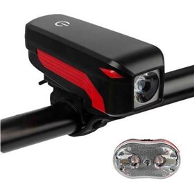 DX-002 Εμπρόσθιο Φώς Ποδηλάτου Αδιάβροχο Led 350LM &amp Κόρνα Σειρήνα 140DB