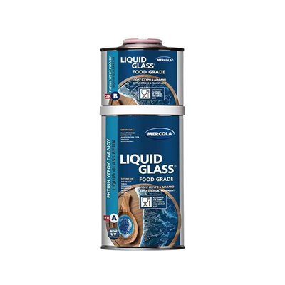 Mercola Liquid Glass Food Grade Ρητίνη Υγρού Γυαλιού 2 Συστατικών Κατάλληλη για Τρόφιμα 3000gr