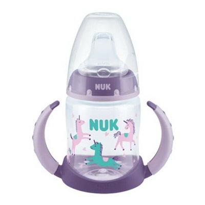 Nuk Εκπαιδευτικό Μπιμπερό με Λαβές First Choice 6m+ Μωβ 150ml