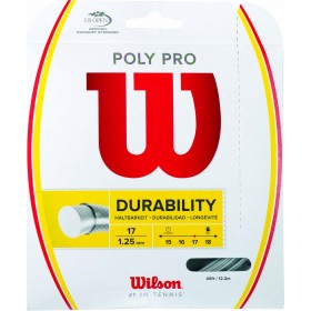 "Wilson Poly Pro Χορδή Τένις Γκρι 12.2m Wilson Poly Pro Χορδή Τένις Γκρι 12.2m, Φ1.25mmΚωδικός: WRZ922900