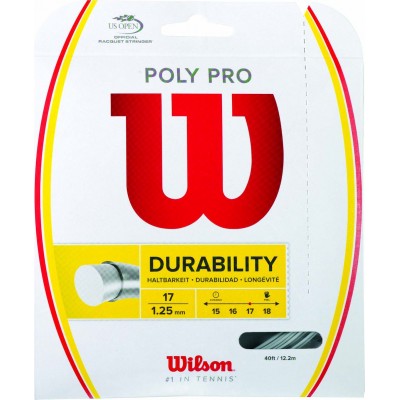 Wilson Poly Pro Χορδή Τένις Γκρι 12.2m, Φ1.25mmΚωδικός: WRZ922900 