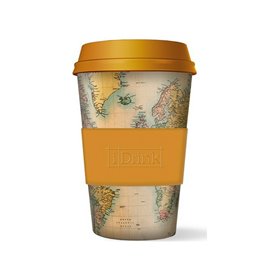 iDrink Old Map Κούπα Μπαμπού με Καπάκι Κίτρινη 435ml iDrink Old Map Κούπα Μπαμπού με Καπάκι Κίτρινη 435ml