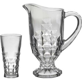 Click Κανάτα Σερβιρίσματος με Ποτήρια Γυάλινη Transparent 1000ml 7τμχΚωδικός: 6-60-504-0040 