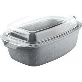Lamart Γάστρα Ορθογώνια από Χυτό Αλουμίνιο με Γυάλινο Καπάκι 39x21cmΚωδικός: LT1052  Lamart Γάστρα Ορθογώνια από Χυτό Αλουμίνιο με Γυάλινο Καπάκι 39x21cmΚωδικός: LT1052