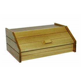 Ψωμιέρα με Καπάκι Ξύλινη σε Καφέ Χρώμα 42x28.5x16.5cm