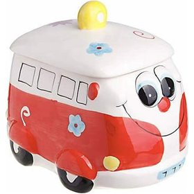 Μπισκοτιέρα Κόκκινη Κεραμική 19x15x17cm