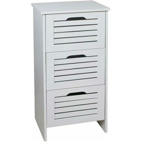 199336 Επιδαπέδια Ραφιέρα Μπάνιου Ξύλινη με 3 Ράφια 37.5x28x76cm