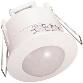 Eurolamp Αισθητήρας Κίνησης Χωνευτός 1200W 240V 6Α ΙΡ20 Γωνία Θέασης 360° σε Λευκό Χρώμα 147-02007