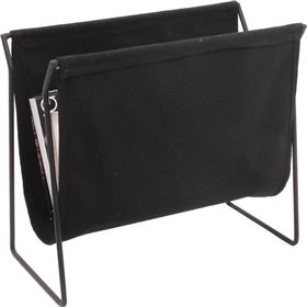 Ravenna Θήκη Περιοδικών Υφασμάτινη Place Μαύρη 40x20x35cm
