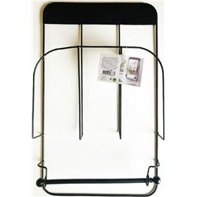 Θήκη Περιοδικών Μεταλλική 2567868 Μαύρο 30x7x50cm
