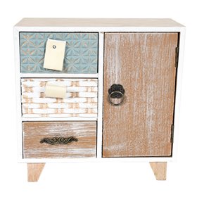 Fylliana Μίνι Συρταριέρα Ξύλινη Veraman-White-Brown 20x10x20cm Fylliana Μίνι Συρταριέρα Ξύλινη Veraman-White-Brown 20x10x20cm