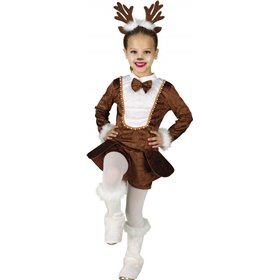 Clown Republic Χριστουγεννιάτικη Παιδική Στολή Ελαφάκι Καφέ