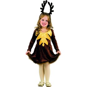Kokoracostume Χριστουγεννιάτικη Παιδική Στολή Ελάφι Καφέ