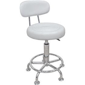 Σκαμπό Γραφείου με Πλάτη Bar73 Λευκά 2τμχ 38x43x59cm Σκαμπό Γραφείου με Πλάτη Bar73 Λευκά 2τμχ 38x43x59cm