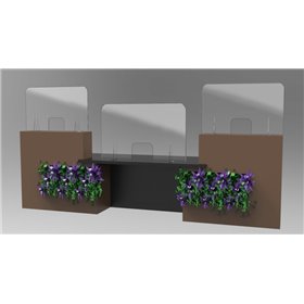 Προστατευτικό γκισέ ταμειου plexiglass 80X20X75 3mm