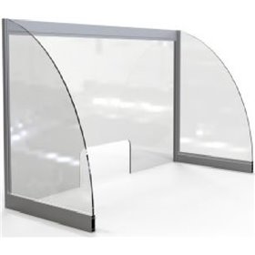 Διαχωριστικό Shield 100(Π)x50(Υ) 5mm plexiglass &amp αλουμίνιο DS-HB-S ΟΕΜ