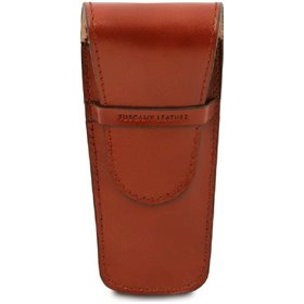 Tuscany Leather TL142130 Δερμάτινη Θήκη για 2 Στυλό σε Μελί χρώμα