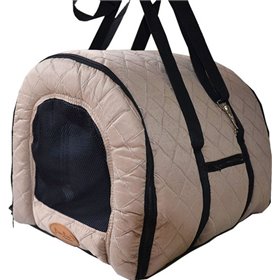 Pet Camelot Τσάντα Μεταφοράς Σκύλου Πάνινη Μπέζ 40x32x30cm