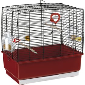 Ferplast Κλουβί Πτηνών Rekord 3 Red/ Black 48.5x30x49cm