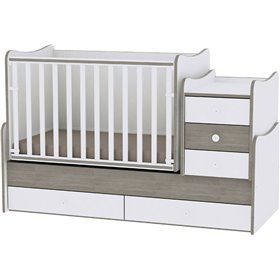 Lorelli Κούνια Πολυμορφική Maxi Plus White Coffee για Στρώμα 62x110cm