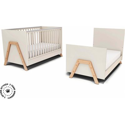 Casababy Κούνια Oslo White &amp Natural για Στρώμα 70x140cm