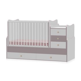 Lorelli Κούνια Πολυμορφική Maxi Plus White &amp Cappuccino για Στρώμα 62x110cm