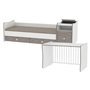 Lorelli Κούνια Πολυμορφική Trend Plus White &amp Walnut για Στρώμα 62x110cm