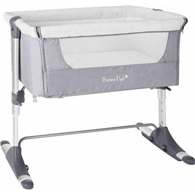 Kikka Boo Λίκνο Bonne Nuit 2020 Grey Melange με Στρώμα και Πλαϊνό Άνοιγμα