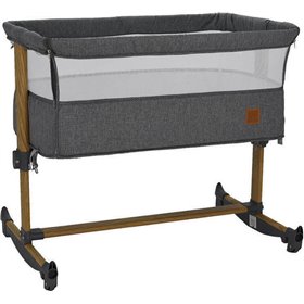 Bebe Stars Λίκνο Side To Mom Grey με Στρώμα Bebe Stars Λίκνο Side To Mom Grey με Στρώμα