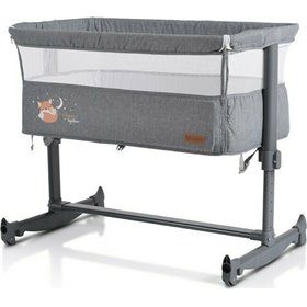 Cangaroo Λίκνο Always Together Light Grey χωρίς Στρώμα με Πλαϊνό Άνοιγμα