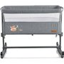 Cangaroo Λίκνο Always Together Light Grey χωρίς Στρώμα με Πλαϊνό Άνοιγμα