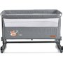 Cangaroo Λίκνο Always Together Light Grey χωρίς Στρώμα με Πλαϊνό Άνοιγμα