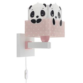 Ango Παιδικό Φωτιστικό Πλαστικό Panda Pink