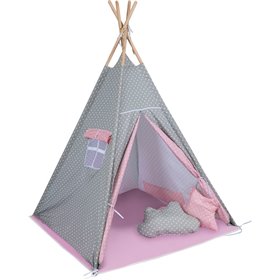 Baby Adventure Παιδική Σκηνή Ινδιάνικη Star ΓκριΚωδικός: BR75594  Baby Adventure Παιδική Σκηνή Ινδιάνικη Star ΓκριΚωδικός: BR75594