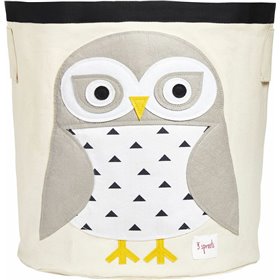 3 Sprouts Παιδικό Καλάθι Αποθήκευσης από Ύφασμα Owl Γκρι 43x43x45cm 3 Sprouts Παιδικό Καλάθι Αποθήκευσης από Ύφασμα Owl Γκρι 43x43x45cm