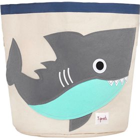 3 Sprouts Παιδικό Καλάθι Αποθήκευσης από Ύφασμα Shark Γκρι 43x43x45cm 3 Sprouts Παιδικό Καλάθι Αποθήκευσης από Ύφασμα Shark Γκρι 43x43x45cm