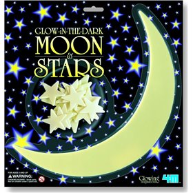 Αυτοκόλλητο Τοίχου Φωσφοριζέ Αστέρια και Φεγγάρι