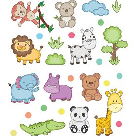 Αυτοκόλλητο Τοίχου Funny Animals 27τμχ