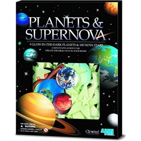Αυτοκόλλητο Τοίχου Φωσφοριζέ Planets &amp Supernova