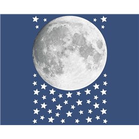 Αυτοκόλλητο Τοίχου Φωσφοριζέ Moon 80τμχ